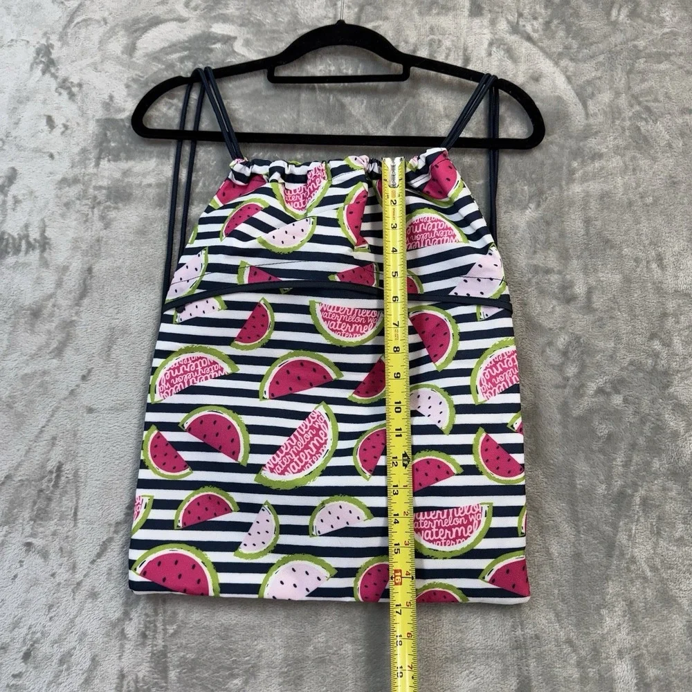 Thirty-One Cinch Sac‎ Drawstring Backpack Watermelon Stripe Thermal